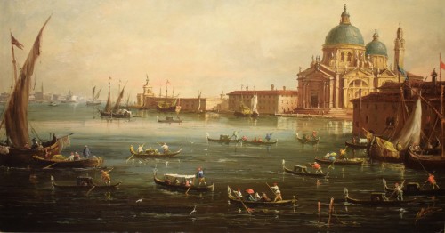 Venice, Panorama of the Grand Canal, Jose Martorell Puidomenech (1800-1900) - Paintings & Drawings Style 